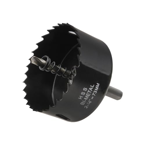 Image of 2-7 /8 Inch 73mm Hole Saw Hole Cutter with Shank Drill Bit Adapter for Drilling Hole in Thin Metal Plastic and Wood