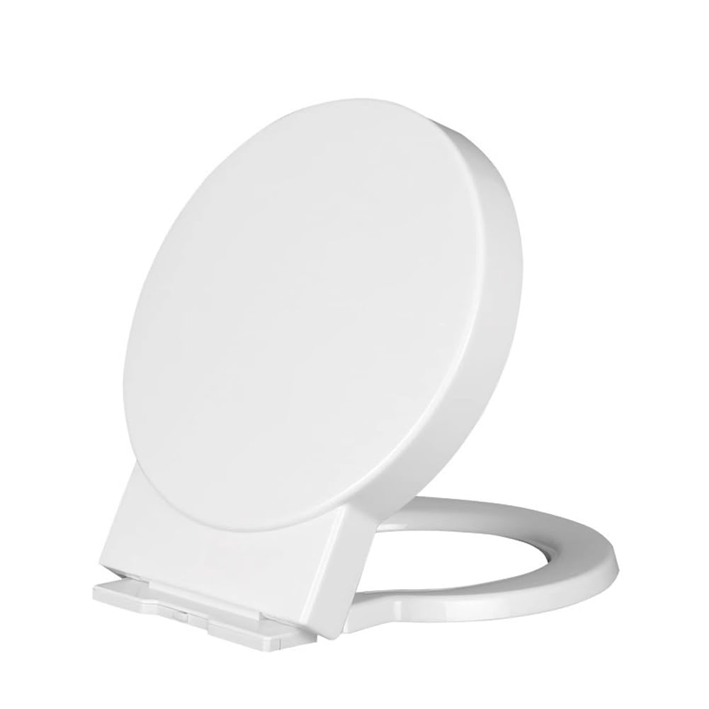 Moderna tavoletta ovale per WC, design a forma di O, in polipropilene bianco (PP), durevole ed elegante, facile da installare per il bagno