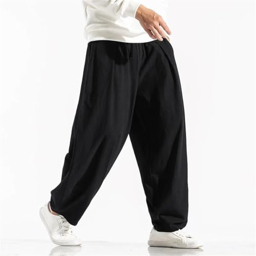 Men's Harem Pants Sweatpants Male Cotton Loose Trousers Casual Pants Red 4XL4