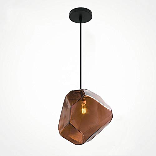 Plafonnier lustre LED américain en verre soufflé pour décoration bar et salon