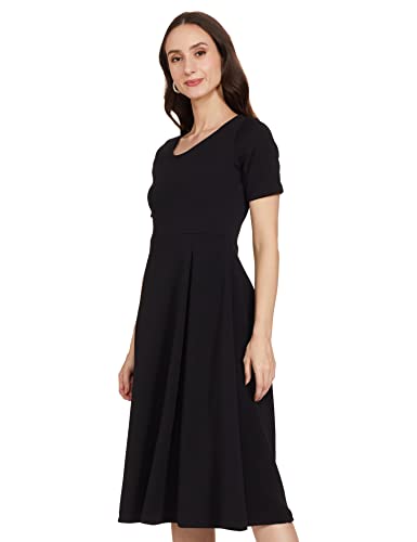 Image of Amazon Brand - Symbol Women's Crepe Fit and Flare Midi Dress