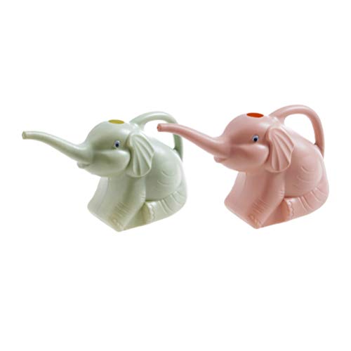 Yarnow 2PCS Garden Plastic Elephant Watering Can Irrigation Watering Pot Jug Home Patio Lawn Gardening Tool For Plant Outdoor (Random Color)
