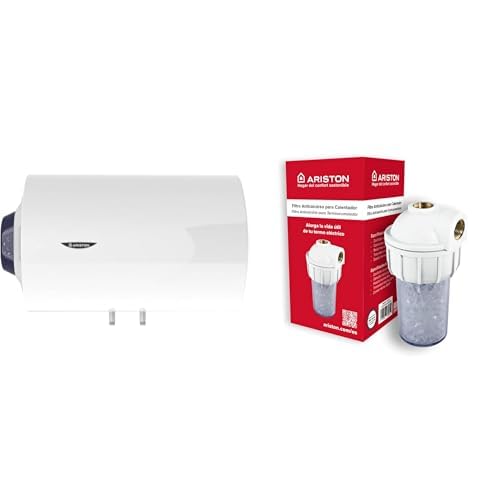 Ariston Blu1 Eco H - Termo Eléctrico 80 Litros + Filtro Antical, kit polifosfatos para calentador