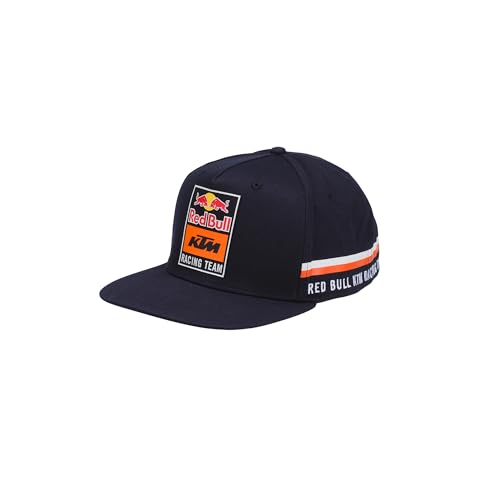 Visiera piatta quadrata KTM Red Bull Traction - Berretto piatto, snapback, taglia unica, colore: blu navy, Blu, taglia unica