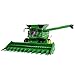 TOMY Big Farm John Deere S690 Combine - 1:16 Scale - Includes Corn and Draper Head Attachments - Farm Toys with Realistic Lights and Sounds - Ages 3 Years and Up