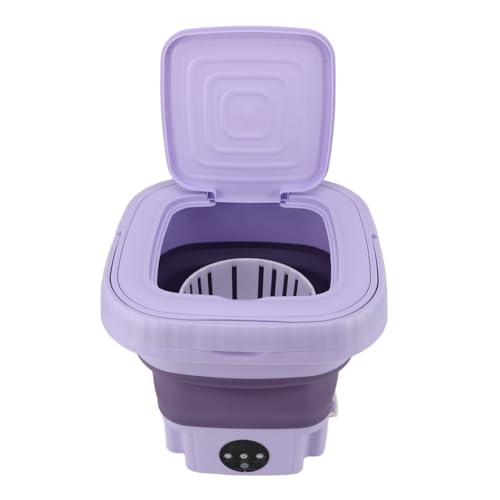gernie Machine à Laver Portable 11L, Mini Machine à Laver Pliante 110-240V, Automatique, 3 Modes de Synchronisation pour Camping-car (Prise UE 100-240 V)