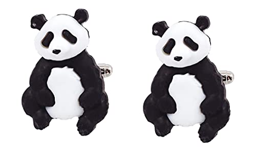 Mancuernillas Forma Oso Panda miniatura 1