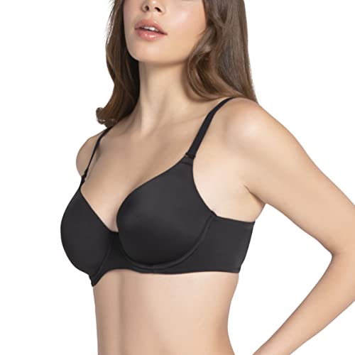 Image of Amante Smooth Moves Women's Padded Wired Full Coverage T-Shirt Bra | Seamless Invisible Cups | Multiway Detachable Straps | High Support Everyday Bra | Soft Microfiber Fabric