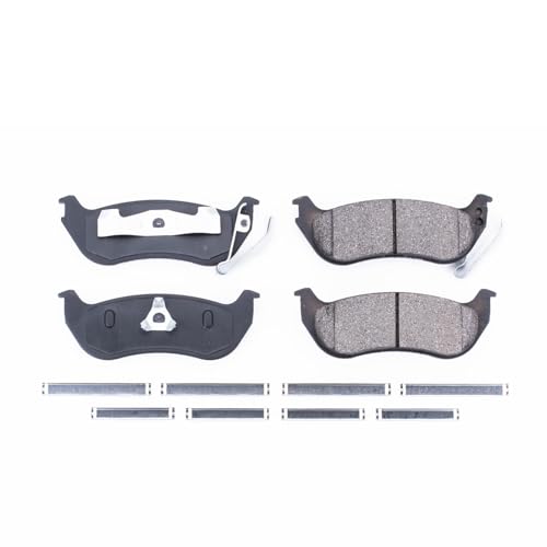 Image of PowerStop Rear Brake Pads for Jeep Liberty 2003-07 |TJ 2003-04 |Wrangler 2003-06 - Z17 Ceramic Brake Pads with Installation Hardware, 17-981