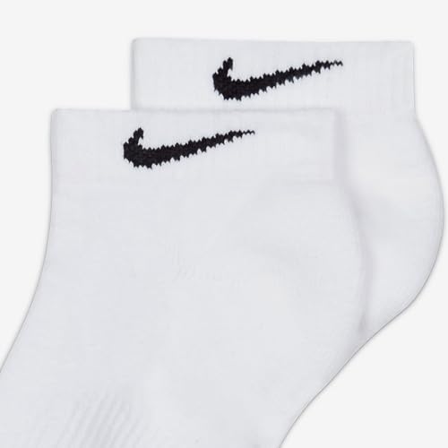 Image of Men's Nike 6-pack Everyday Plus Cushion Low-Cut Training Socks SIZE 8-12 (X-LARGE) (WHITE) (SX7042)