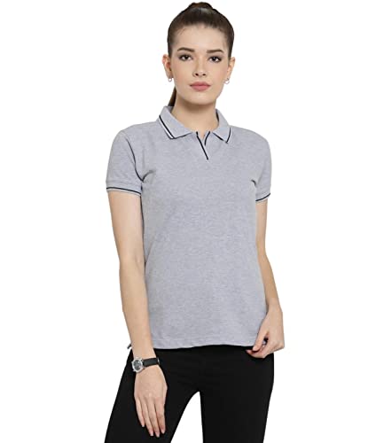 Image of Scott International Women's Regular Fit 100% Pure Organic Cotton Polo T-Shirt | Womens Polo Collar Neck T-Shirt | Cotton Plain Polo Neck Half Sleeve T-Shirt | Tshirts for Women