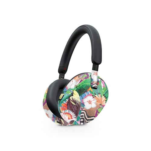 Image of MightySkins Glossy Glitter Skin Compatible with Sony WH-1000XM5 Headphones - Tropical Paradise | Protective, Durable High-Gloss Glitter Finish | Easy to Apply