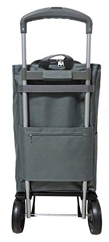 Bo Time 3760278732924 Einkaufstrolley, Eisen, Textil, Grau, 40 l – Bild 3