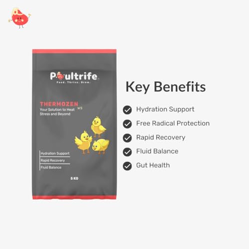 Image of Thermozen WS - Water-Soluble Poultry Heat Stress Supplement | Electrolytes, Vitamins, & Probiotics for Dehydration, Gut Health, & Immunity - 5 KG