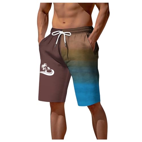 Shorts de Baño Hombre Secado Inmediato Traje de Baño Verano Forro Mesh Bañadores Surf Bermudas Vacaciones para Entrenamientos de Triatlón o Actividades Recreativas Familiares