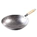 Wok do smażenia mieszanego, nieprzywierająca żeliwna patelnia wok z pokrywką 20 36 cm z antypoślizgowym drewnianym uchwytem Stay Cool kuchenka indukcyjna uniwersalna 36 cm