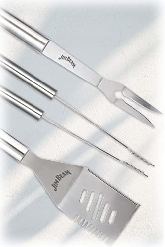 Set de 3 piezas para parrilla de acero inoxidable Jim Beam miniatura 3