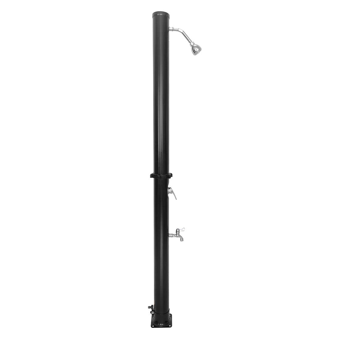 OUTLIV. Solardusche mit 38L Wassertank, Kalt-/Warmwasser, clevere und energieeffiziente Solardusche, Gartenschlauch-Anschluss, Ø11x210cm, Schwarz