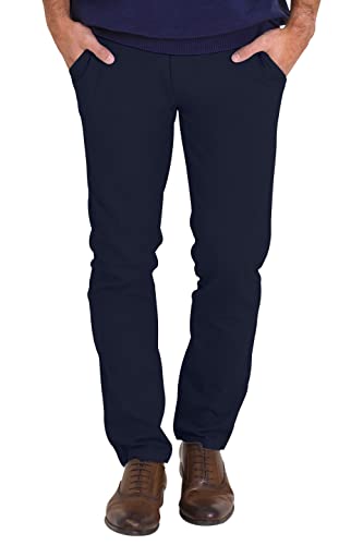 Mens Chino Pant Slim Fit Wrinkle Resistant Flat Front Relaxed Stretch Casual Classic Essential Chino Pants 30W 40W