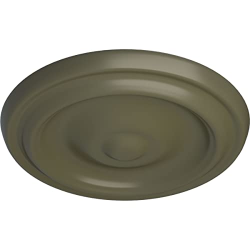 Image of Ekena Millwork 9 5 /8 inchOD x 1 1 /8 inchP Maria Ceiling Medallion (Fits Canopies up to 1 3 /4 inch), Hand-Painted Painted Turtle