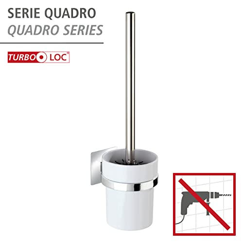 Brosse WC plastique ABS avec support de fixation murale adhésive - 3