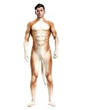 disfraz milu 4 Jackolume Body de Halloween para hombre, disfraz de animal con cola y estampado 3D, cuerpo completo, músculo, Zentai, overol para adultos, disfraz para cosplay, fiesta de disfraces