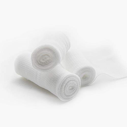 24 Gauze Bandage Rolls with Medical Tape and Medical Scissors Stretch Bandage Roll