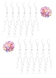 100 Stück Ballonverschlüsse Helium mit Schnur, Ballonverschlüsse Ballonbänder, Weiß Luftballon Verschluss, für Hochzeitsfeier, Weihnachten, Geburtstag, Machen Luftballon Girlande