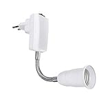 Material/Cubierta de pvc CABLEPELADO Adaptador de Enchufe E27 Europeo con interruptor Blanco (Modelo 1)
