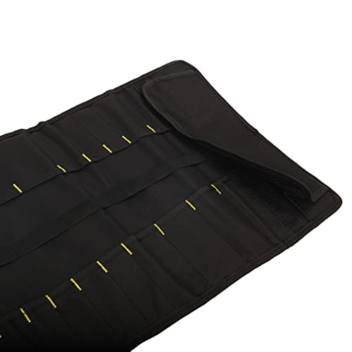 22 pocket Tool Bag Canvas Wrench Roll Up Pouch/Screwdriver Pliers Roller Compartments Organizers/Small Socket Bags/Tool Roll Organizer For Mechanic,Electrician & Hobbyist
