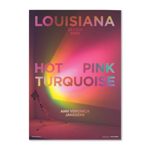 �f���}�[�N ���C�W�A�i�ߑ���p�� �|�X�^�[ Ann Veronica Janssens - Hot PINK Turquoise (2020) A1 59.4×84.1cm