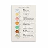 Urine Color Hydration Chart Dehydration Poster (15) Canvas Painting Posters And Prints Wall Art for Living Room Bedroom Decor 12x18inch(30x45cm) Unframe-style