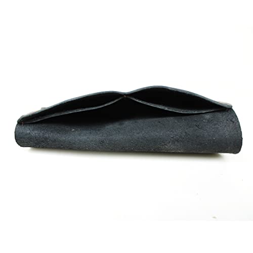 Handmade Reclaimed Leather Multi-function Envelope Mobile Phone Card Holder Wallet Cash Organize (Black)4