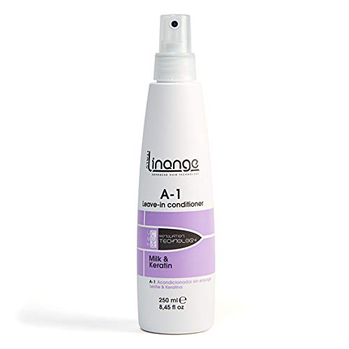 Linange Milk and Keratin Leave-In Conditioner Spray, 250ml, Moisturizing, Cleansing, Nourishing, Detangler for Dry, Frizzy, Curly Hair