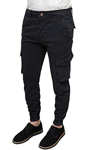 Jeans cargo slim fit décontracté Evoga à poches latérales et confort