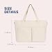 Tote Bag for Women, Lightweight Puffy Tote Bag Quilted Handbag Shoulder Bag for Travel, Work, Gym, Beige