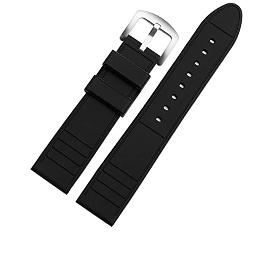 Bracelet 20mm silicone plus long pour grand poignet de plongeur