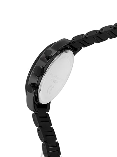 Image of French Connection Sunray Round Dial with Black Stainless Steel Strap Chronograph Watch for Mens - FCN0120BM