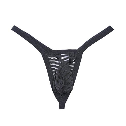 MuscleMate UltraHot Men's See-Through Thong G-String Underwear, Men's Hot T-Back Thong G-String Undie, No Visible Lines.