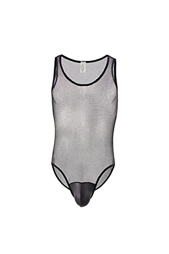 Men's See-Through Mesh Bodysuit Underwear Wrestling Singlet Leotard Briefs Nightwear