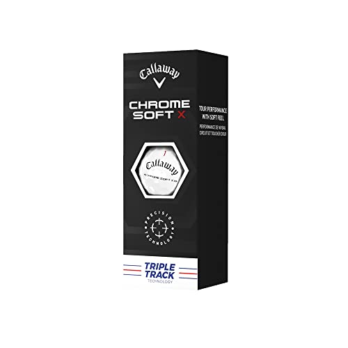 Callaway-Chrome-Soft-X-Triple-Track-Bolas-DE-Golf-Adultos-Unisex-Blanco-Talla-unica