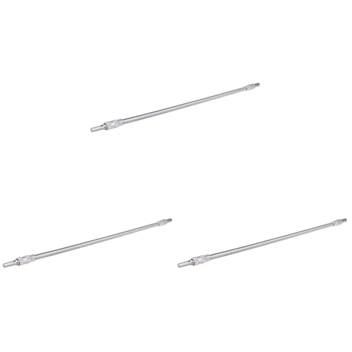 Hemobllo 3pezzi Prolunga Flessibile Per Trapano Astina Per Cacciavite Per Spazi Ristetti Officina e Casa Design Resistente Testa Gradi