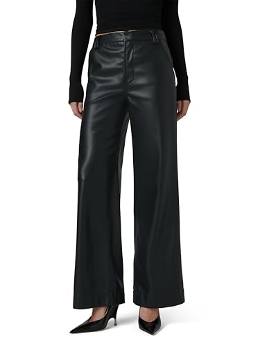 Joe's Jeans Women's The Mia High Rise Wide Leg Jean, Black Vegan Leather, 29W x 32L Joe's Jeans Women's The Mia High Rise Wide Leg Jean, Black Vegan Leather, 29W x 32L