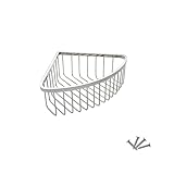 Sagittarius 80S1 Corner Shower Caddy – Rustproof Stainless Steel SUS 304, 8 cm Deep Shelf, Durable Organizer, Corner Storage, Chrome