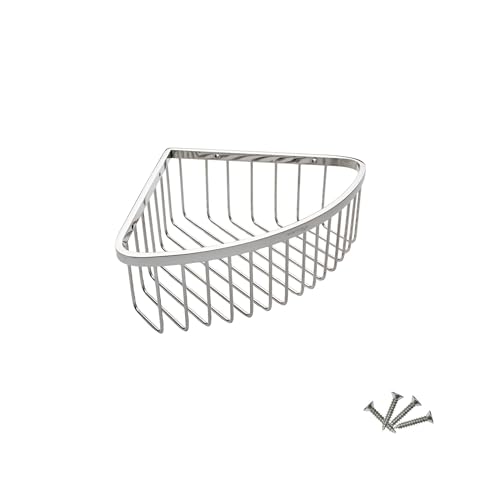 Sagittarius 80S1 Corner Shower Caddy – Rustproof Stainless Steel SUS 304, 8 cm Deep Shelf, Durable Organizer, Corner Storage, Chrome
