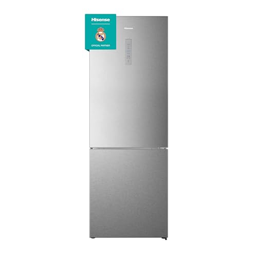 Hisense RB645N4BIC Frigorífico Combi 2 Puertas, Class C, 495 l, Alto 200 cm x Ancho 70.4 cm, Color Inox, Metal-Tech Cooling, Fresh Zone, Control de Humedad, Total No Frost, Iluminación LED