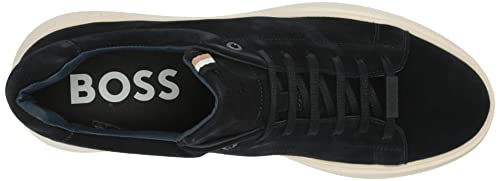 Image of BOSS Mens Suede Sneakers with Rubber Sole