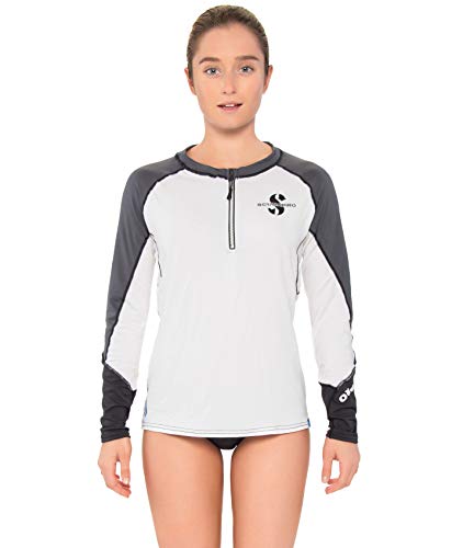 Scubapro Women s Rash Guard Zippered Channel Flow Rashguard (UPF 50)