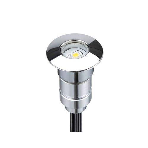 LED Mini foco empotrable 0,3 W, IP67, acero inoxidable, luz azul