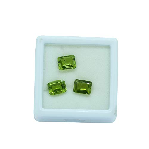 Péridot naturel AAA de forme émeraude pour la création de bijoux d'exception
